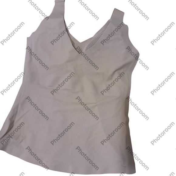 Tan Shapewear Camisole with V-Neck and Wide Straps - Picture 2 of 5